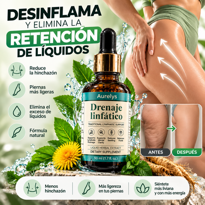 Fórmula Natural para Desinflamar y Reducir la Retención de Líquidos - Drenaje Linfático Herbal